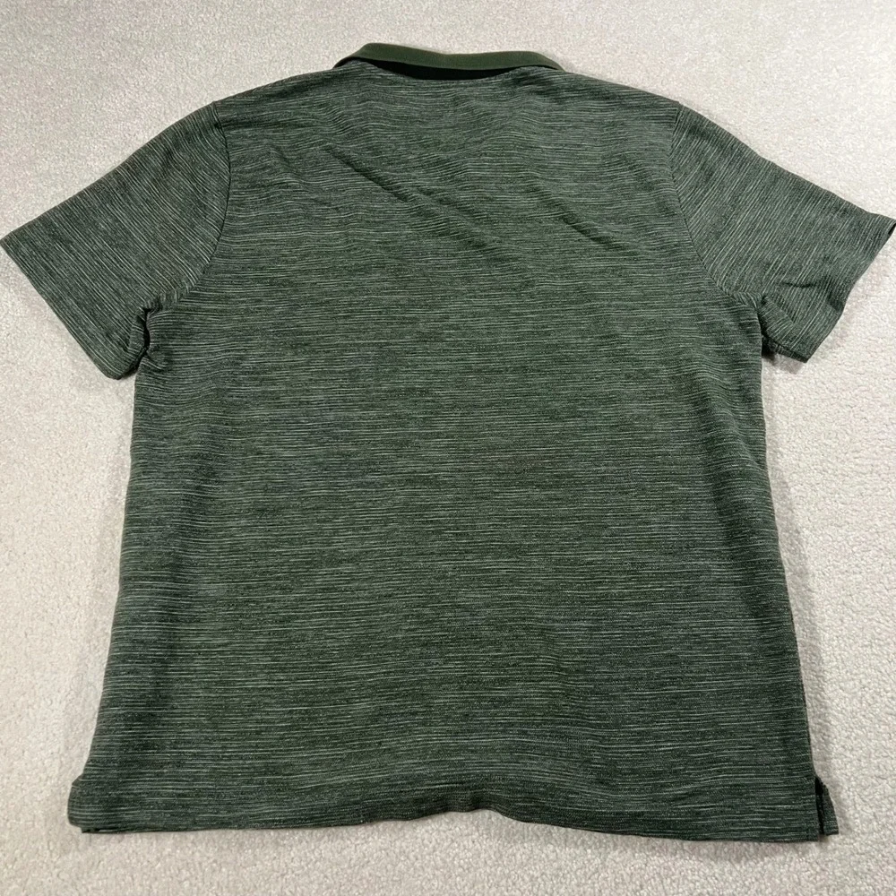 Free‎ Assembly Notch Neck Polo Mens Large Green Space Dye Short Sleeve Shirt